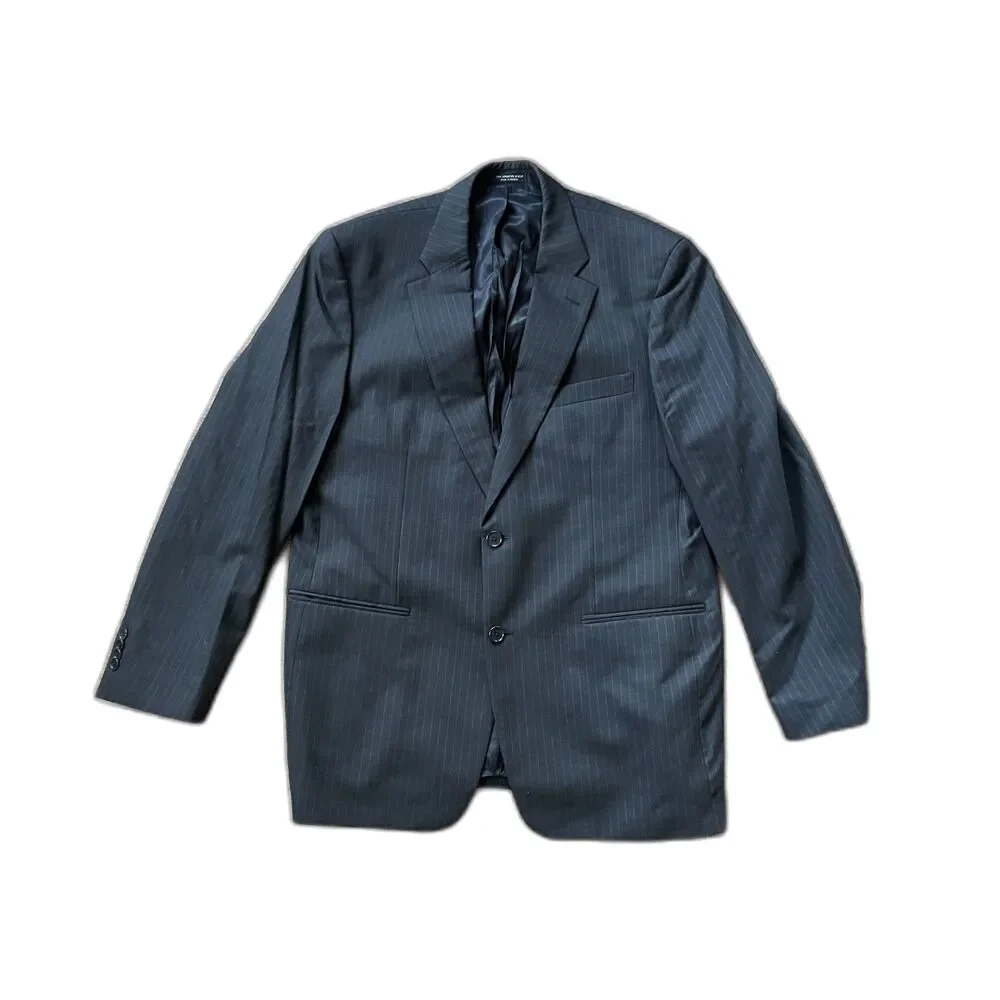 John Varvatos Gray Stripe Blazer Sports Coat Jacket  Mens Size 44